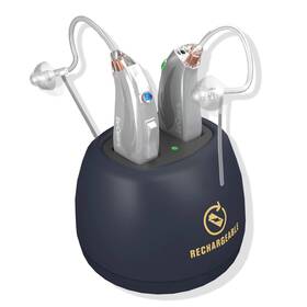 Ex2-p-s Earcentric Rechargeable Behind-the-ear Beige Kit 2 Piece - Silver