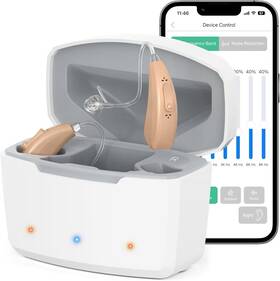 Cf430sapp Earrck Hearing Aids For Seniors With Noise Cancelling Rechargeable Smart App Controls