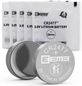 Cr2477 Eemb 5 Pack Battery 3v Lithium Button Coin Cell Batteries