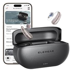 Elehear 850056082549 Beyond Pro Rechargeable Ric Hearing Aids With Vocclear 2.0 Champagne Gold