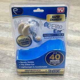 Elite Ear 679373115828 Rechargeable Sound Amplifier With Usb Dock 1 Adapter 6 Buds New
