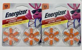 Energizer 039800144850 Pack Of 24 Size 13 Hearing Aid Batteries. Long Lasting Energizer 039800144850 Pack Of 24 Size 13 Hearing Aid Batteries. Long Lasting
