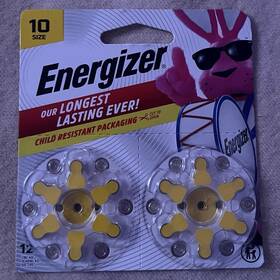 10cr-12enrus Energizer Size 10 Zinc-air Hearing Aid Batteries 1.45v 12 Pack