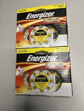 Az100p-24 Energizer Ez Turn And Lock Powerseal Hearing Aid Batteries 24-pack Fast Shipping