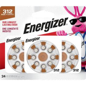 B007aqjxnw Energizer Size 312 Hearing Aid Batteries Ez Turn Lock - 24 Count Pack