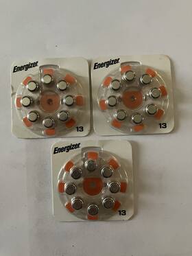 Upn-149088 Energizer Hearing Aid Batteries Size 13 3 Packs X 8 24 Total Exp 07/2027 New