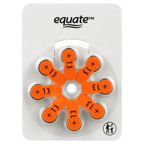 Equate 092733190325 Crp 13-32 Hearing Aid Batteries Zinc Air Technology Long Tab