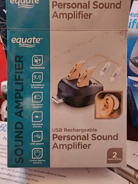 224816 Equate Digital Hearing Amplifier Aid Usb Rechargable Personal Sound