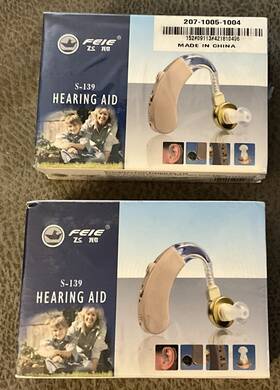 S-139 Feie Set Of 2 Sound Amplifier Analog Cheap Wireless Battery Hearing Aids