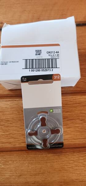Gn-312-4a Gn Resound New 10 Pack Hearing Aid Batteries Gn312-4a Size 312 Exp 1/28