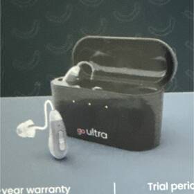 Lff0004674 Go Hearing Ultra Rechargeable Bte Aids Black 1 Pair Great Condition