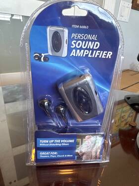 Harbor Freight Tools 792363668637 Personal Sound Amplifier Portable Audio Device Earbuds And Compact Design 66-26