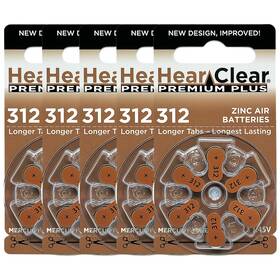 Hear Clear 767571546886 Hearclear Size 312 Pr41 Hearing Aid Batteries 30 - Brown