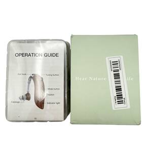 Hear Nature Zf-m806silver Silver Rechargeable Behind The Ear Hearing Aids Pair New Nib