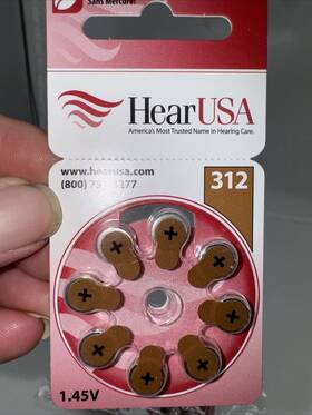 Hear Usa 043752344110 Lot Of 6 48 Batt 312 1.45v Hearing Aid Disposable Exp 8/20& 8/21 Hear Usa 043752344110 Lot Of 6 48 Batt 312 1.45v Hearing Aid Disposable Exp 8/20& 8/21