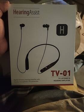 Tv01 Hearing Assist Tv Listener In-ear Headphones Black