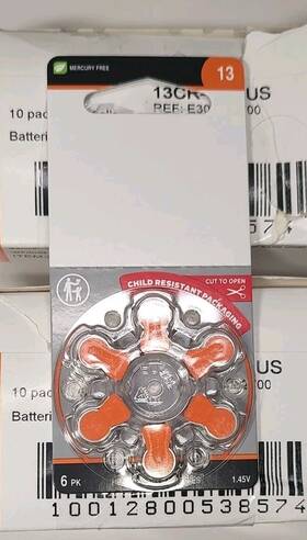 Hg 012800538577 Size 13 Hearing Aid Batteries13cr-6gnus Lot Of 115 Opened Boxes Hg 012800538577 Size 13 Hearing Aid Batteries13cr-6gnus Lot Of 115 Opened Boxes