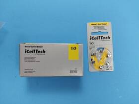 10ds Icelltech 48 Hearing Aid Batteries Size 10