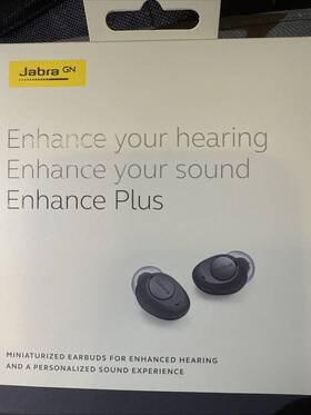 21879090 Jabra Enhance Plus Otc Rechargeable Hearing Aids Gray - Sealed Box See Descrip