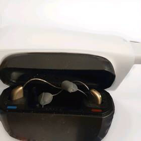 Es57p4039k0140 Jabra Rechargeable Ric Hearing Aids Gold/black With Charging Case Es57p4039k0140 Jabra Rechargeable Ric Hearing Aids Gold/black With Charging Case