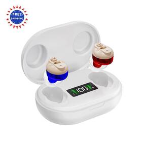 Jewuno 718653258876 Rechargeable Invisible Hearing Aids For Seniors With Ai Noise Cancellation Hours