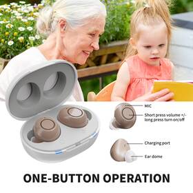 Jh-a39-beige Jinghao Rechargeable Hearing Aid Lightweight Digital Sound Booster Designed For Senior