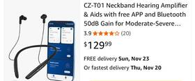 Cz-t01 Jusha Neckband Hearing Amplifier And Aids With Free App Bluetooth