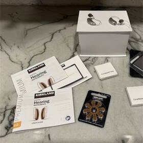 051-0101-p656 Kirkland Ks 9.0 Binaural Digital Hearing Aid Ric Silver Replaceable Battery