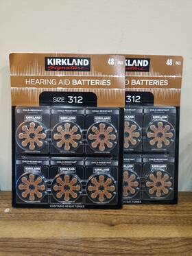 2028 Kirkland 196633895769 Two 48 Pack Hearing Aid Batteries Size #312 Exp