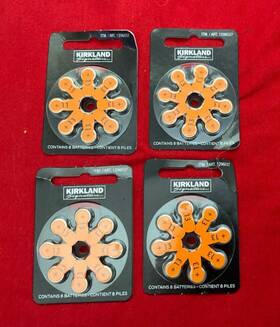 9661947383 Kirkland 32 Hearing Aid Batteries 1.45 Volt Mercury Free Size 13 New 11/25