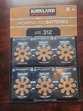 Jul2029 Kirkland Signature 1496038 48ct Hearing Aid Batteries #312 Zinc Long Lasting New