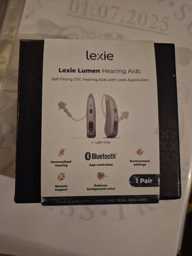 93336-009 Lexie Lumen Self-fitting Otc Hearing Aids With Application-light Gray