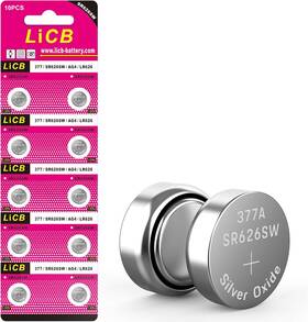 Licb-sr626sw-10us Licb 377 Watch Battery Long-lasting And Leak-proof High Capacity Silver Oxide