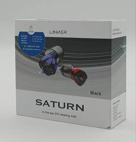 F910a Linner 860012145157 Saturn In-the-ear Otc Hearing Aids Black Model New Opn Box