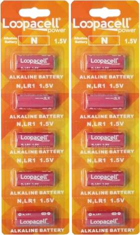 Loopacell 712885739134 E90 Alkaline Batteries 1.5v Lr1 N Size Pack Of 10