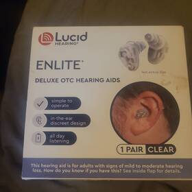 10084 Lucid Hearing Enlite Deluxe Otc Aids Clear New And Sealed