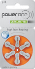 Lv-j6io-ez50 Power One Powerone Hearing Aid Batteries No Mercury 706148501743