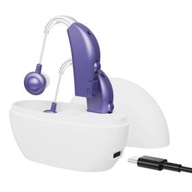 Lyb-26p Medca Rechargeable Hearing Aids Seniors Pair Personal Sound Amplifiers Purple