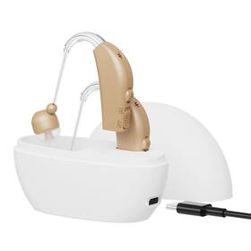 Zbd-108 Medca Rechargeable Hearing Aids Pair Personal Sound Amplifiers For Seniors Beige