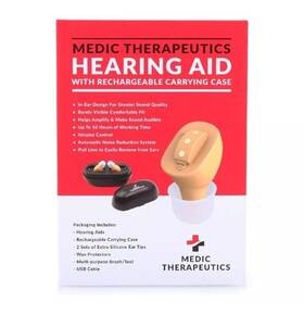 Medic Therapeutics 943786073483 Hearing Aids With Rechargeable Carrying Case