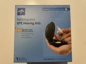 Mdshearaidwt1 Medline Comfortable And Rechargeable Otc Hearing Aids White Behind-the-ear