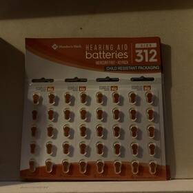 2027 Members Mark 078742185590 2 Packs Of 40 Hearing Aid Batteries Size 312 Mercury Free Exp 03/2027 2027 Members Mark 078742185590 2 Packs Of 40 Hearing Aid Batteries Size 312 Mercury Free Exp 03/2027