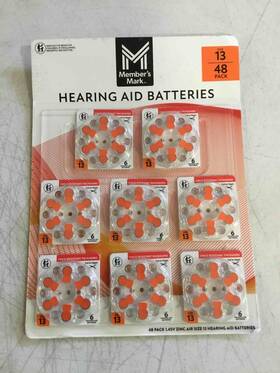 Members Mark 313098421412 Size 13 Hearing Aid Batteries 48 Count