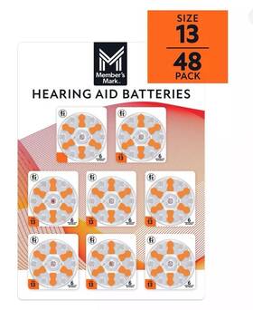 990017757 Members Mark Hearing Aid Batteries Size 13 Orange Tab 48 Count 990017757 Members Mark Hearing Aid Batteries Size 13 Orange Tab 48 Count