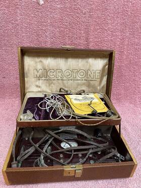 M4281 Microtone Antique Hearing Aid 1960s Micro-mizer In Box