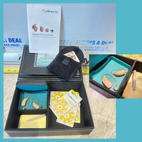 20m026417l Miracle Ear Memini Cic Hearing Aids W Genuis 2.0 Technology Left Right Side Aid