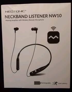 Nw10 Neosonic Neckband Listener Hearing Amplifier With Wireless Microphone