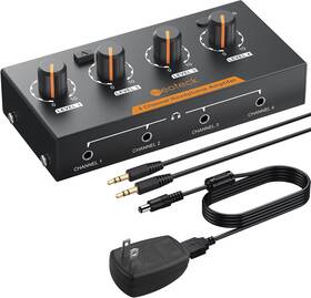 Ntk190us Neoteck 4 Channel Stereo Headphone Amplifier With Volume Portable Black Ntk190us Neoteck 4 Channel Stereo Headphone Amplifier With Volume Portable Black