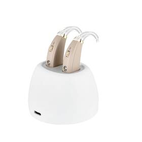 Nexuslab 008678420489 Earthook Rechargeable Hearing Aids Seniors Wireless Charging - White