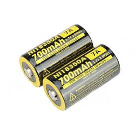 Ni18350a Nitecore 2x Imr 18350 700mah 3.7v Button Top Rechargeable Battery